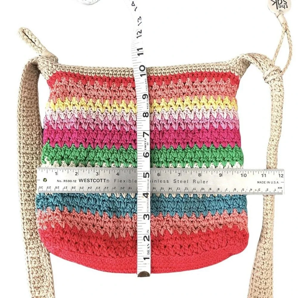 Multicolor rainbow the SAK crochet crossbody‎ handbag